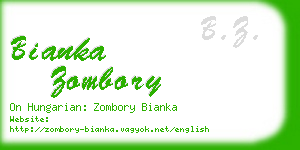 bianka zombory business card